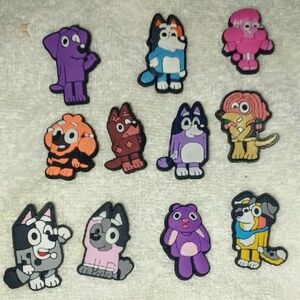 Bluey Cartoon Shoe Charms 11 Charms!! New!!